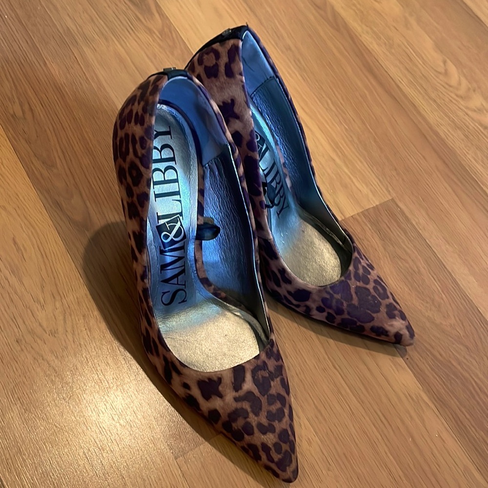 Sam & Libby Animal Print heels— great condition.